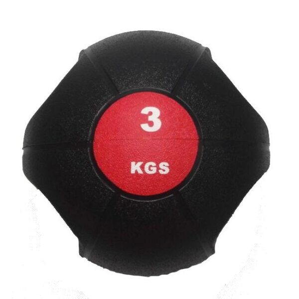 Míč medicinbal dual grip SEDCO barva černo/červený váha 3 kg